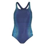 Speedo Kadın Tek Parça Yüzücü Mayosu, Mavi, Digi Plmt Mdlt, 32 Beden
