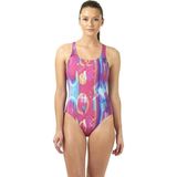 Speedo Kadın Yüzme Mayosu Pembe Alv Digi Lbck Af Pink/Blue Tek Parça Bayan Mayo 8 083709257