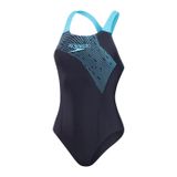 Speedo Medley Logo Black-Red Kadın Yüzücü Mayosu