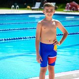 Speedo Placement V Cut Digital Jam-Mer Erkek Çocuk Yüzücü Mayosu Mavi