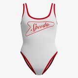 Speedo Solid Bound Kadın Beyaz Mayo