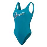 Speedo SPEEDO LOGO DEEP UBK 1PC PT AF LACİVERT Kadın Mayo Mavi 34