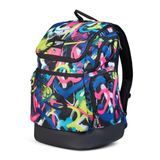 Speedo Teamster 2.0 Sırt Çantası Sırt Çantası 35L - Yüzme İçin - Grafiti Kalpler - Siyah/Mavi/Sarı/Pembe, Mavi/Sarı/Pembe/Yeşil Kabarcıklar, 35 L