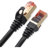SpeedUF 2 Metre Cat7 Patch Kablo Cat 7 Stp Ethernet Kablosu 10GBPS Internet 600 Mhz Band Genişliği - Siyah