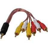 Speeduf 3.5 mm Stereo Erkek - 6 Tos Erkek 5+1 Ses Sistemi Kablosu