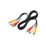 SpeedUF 3rca 3rca 1.5 Metre Ses Görüntü Aktarma Kablosu Av Rca Erkek - Erkek Bağlantı Tv Dvd Kamera