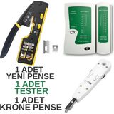Speeduf Ağ Seti: Ez RJ45 Pense Cat6 + Tester RJ45 RJ11 + Krone Kepkep Impact + Bıçak Hediyeli 🚀