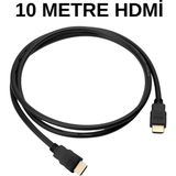 SpeedUF HDMI Kablo 10 Metre – 1080p Full HD, Siyah Renk, Altın Uçlu Uzun Mesafe TV Bağlantı Kablosu