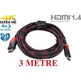 SpeedUF Hdmi Kablosu 1.4b 3D Lcd Monitör Tv Bağlantı Kablosu 3 MT