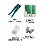 SpeedUF Kablo Sıkma Pensesi + Network Tester + 10x Cat6 RJ45 Jack + 10x RJ45 Cover Seti