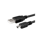 SpeedUF Mini USB 5 Pin Kablo 1.5 Metre Data Şarj Kablosu USB to Mini B – Siyah