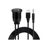 SpeedUF Montaj Tipi USB & AUX Uzatma Kablosu 2 Metre Panel Tipi Stereo Kablo