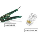 Speeduf Network Kablo Sıkma Pensesi + 30 Adet Cat6 RJ45 Jack Seti