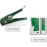 Speeduf RJ45 Kablo Sıkma Pensesi ve Network Kablo Test Cihazı Seti RJ11 RJ12 Cat5 Cat6