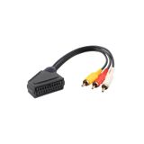 SpeedUF Scart Dişi RCA Erkek Kablo TV DVD Görüntü Ses Aktarma Dönüştürücü AV Kablo