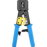 SPEEDUF Yeni Nesil Pense RJ11 RJ12 RJ45 Cat5 Cat6 Sıkma Pensesi EZRJ45 - Mavi - Siyah