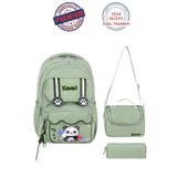 Speedy Bags Ultra Lüks Suya Dayanıklı Erkek Çocuk Panda İşlemeli İlkokul Çantası Termal Beslenme Ve Kalemlik