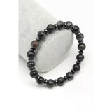 Spektrolit-Hematit Doğal Taş Bileklik 8 Mm Küre Kesim - Blk-2049
