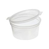 SPELT 30CC Sert Plastik Kapaklı Küçük Mini Eşya Kutusu Et Suyu Tavuk Suyu Sos Kabı 50'li - Şeffaf Gri - 30 cc
