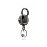 Spelt Metal Yoyo Paslanmaz Çelik Tel Çek Bırak Koruma Anti-theft Makaralı Sargılı Anahtarlık Siyah