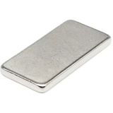 Spelt Neodimyum Kuvvetli Mini Mıknatıs Blok 10X20X2 mm Pratik Güçlü Manyetik Magnet 10'lu Set Dıy Hobi - 10 Adet - Gri