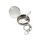 Spelt Portatif Küllük Taşınabilir Seyahat Mini Kokusuz Kül Tablası Anahtarlık Metal Cep Küllüğü - Gümüş