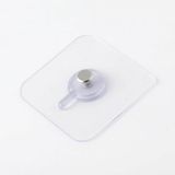 SPELT Şeffaf Yapışkanlı Duvar Kancası, ABS + PVC, 6x6 cm, İz Bırakmaz, Vidalı Kilit Sistemi, 10'lu Paket
