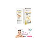 Spf 50 Güneş Koruma Kremi 100 Gr & 25 Li Makyaj Temizleme Mendili
