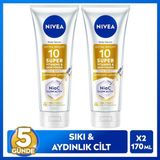 SPF15 SUPER10 Serum Etkili Sıkılaştırıcı ve Aydınlatıcı Vücut Losyonu 170ML, Nemlendirici,c Vitamini