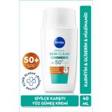 SPF50 Derma Skin Clear Sivilce Karşıtı Yüz Kremi 40 ml, Matlaştırıcı, Karnitin, Gliserin,Niasinamid
