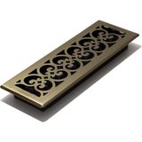SPH414-A Desenli Zemin Menfezi, 10X35.5 Cm, Antik Pirinç - standart