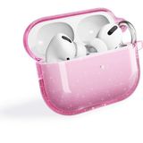 Spia Airpods Pro 2 Uyumlu Spıa Allstar Airbag 32 Parlayan Simli Saydam Renkli Kılıf-Pembe