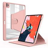 Spia Apple iPad Pro 12.9 2020 (4.Nesil) Kılıf Pembe Zen Dönebilen Standlı Tablet Kılıf Kapak Orijinal Esnek Dayanıklı Darbe Karşıtı Koruyucu Yeni Nesil Tasarım (Apple iPad Pro 12.9 2020 (4.Nesil), Pembe)