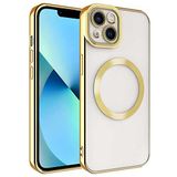 Spia Apple iPhone 13 ile uyumlu Kılıf Gold Sedum Silikon Kapak Dayanıklı Darbe Karşıtı Koruyucu Tasarım (Apple iPhone 13, Gold)