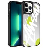 Spia Apple iPhone 13 Pro Max ile uyumlu Kılıf Yazı Echo Kapak Dayanıklı Darbe Karşıtı Koruyucu Tasarım (Apple iPhone 13 Pro Max, Yazı)