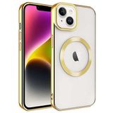 Spia Apple iPhone 14 ile uyumlu Kılıf Gold Sedum Silikon Kapak Dayanıklı Darbe Karşıtı Koruyucu Tasarım (Apple iPhone 14, Gold)
