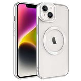 Spia Apple iPhone 14 ile uyumlu Kılıf Gümüş Sedum Silikon Kapak Dayanıklı Darbe Karşıtı Koruyucu Tasarım (Apple iPhone 14, Gümüş)