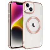 Spia Apple iPhone 14 Plus ile uyumlu Kılıf Rose Gold Sedum Silikon Kapak Dayanıklı Darbe Karşıtı Koruyucu Tasarım (Apple iPhone 14 Plus, Rose Gold)