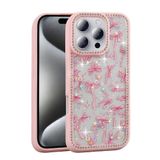 Spia Apple iPhone 16 Pro Max ile Uyumlu Kılıf Pembe Azya Taşlı Kapak (Apple iPhone 16 Pro Max ile Uyumlu, Pembe)