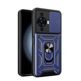 Spia Huawei Nova 12S ile Uyumlu Kılıf Sürgülü Mavi Panther Yüzüklü Silikon Orijinal (Huawei Nova 12S ile Uyumlu, Sürgülü Mavi)
