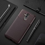 Spia Huawei P20 Lite ile Uyumlu Kılıf Kahverengi Karbon Silikon Orijinal Esnek İnce Geliştirilmiş Dayanıklı Darbe Karşıtı Koruyucu Yeni Nesil Tasarım (Huawei P20 Lite ile Uyumlu, Kahverengi)