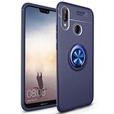 Spia Huawei P20 Lite ile uyumlu Kılıf Lacivert-Mavi Draco Yüzüklü Silikon Orijinal Esnek İnce Geliştirilmiş Dayanıklı Darbe Karşıtı Koruyucu Yeni Nesil Tasarım (Huawei P20 Lite, Lacivert-Mavi)