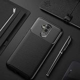 Spia Huawei P20 Lite ile uyumlu Kılıf Siyah Karbon Silikon Orijinal Esnek İnce Geliştirilmiş Dayanıklı Darbe Karşıtı Koruyucu Yeni Nesil Tasarım (Huawei P20 Lite, Siyah)