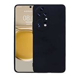 Spia Huawei P50 Pro ile Uyumlu Kılıf Siyah Yui Silikon Kapak (Huawei P50 Pro ile Uyumlu, Siyah)