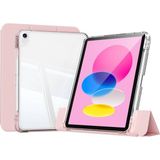 Spia iPad 11.nesil 2025 Kılıf Magnetik Ayrılabilen Airbagli Spıa Sliding Tablet Kılıfı - Pembe