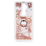 Spia Oppo A5 2020 ile uyumlu Kılıf Gold Liss Sulu Simli Silikon Kapak Orijinal Esnek İnce Geliştirilmiş Dayanıklı Darbe Karşıtı Koruyucu Yeni Nesil Tasarım (Oppo A5 2020, Gold)