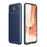 Spia Oppo A73 ile uyumlu Kılıf Lacivert Karbon Silikon Orijinal Esnek İnce Geliştirilmiş Dayanıklı Darbe Karşıtı Koruyucu Yeni Nesil Tasarım (Oppo A73, Lacivert)