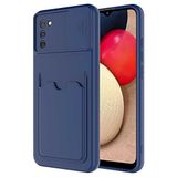 Spia Samsung Galaxy A02S ile uyumlu Kılıf Lacivert Kartex Sürgülü Kapak Orijinal Esnek İnce Geliştirilmiş Dayanıklı Darbe Karşıtı Koruyucu Yeni Nesil Tasarım (Samsung Galaxy A02S, Lacivert)