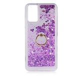 Spia Samsung Galaxy A02S ile uyumlu Kılıf Mor Liss Sulu Simli Silikon Kapak Orijinal Esnek İnce Geliştirilmiş Dayanıklı Darbe Karşıtı Koruyucu Yeni Nesil Tasarım (Samsung Galaxy A02S, Mor)