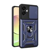 Spia Samsung Galaxy A06 ile Uyumlu Kılıf Sürgülü Mavi Panther Yüzüklü Silikon Orijinal (Samsung Galaxy A06 ile Uyumlu, Sürgülü Mavi)
